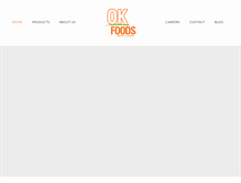 Tablet Screenshot of okfoods.com